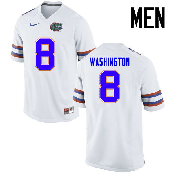 Florida Gators Men #8 Nick Washington College Football Jerseys White